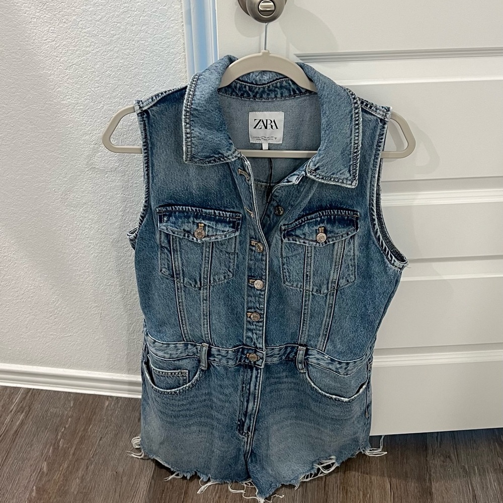Zara denim jumpsuit